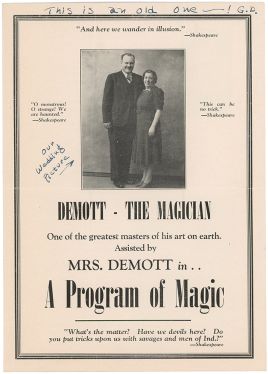 DeMott the Magician Brochure