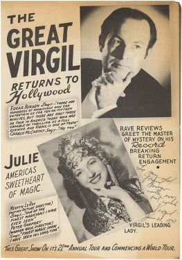The Great Virgil Returns to Hollywood Brochure (Inscribed and Signed)