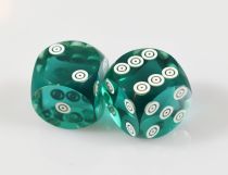 Vintage Crooked Magnetized Dice Pair, Bird's Eye