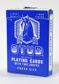 "Stud" Poker Playing Cards, Blue