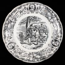 Decorative Transfer Plate: Cups and Balls 