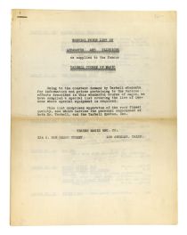 Special Price List of Apparatus and Illusions