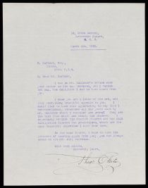 Okito Typed, Signed Letter