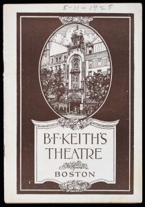 Houdini Program at B.F. Keith's Theatre