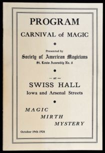 Carnival of Magic Program (Houdini and Thurston Adverts)