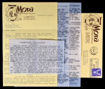 Typed Letter Signed by "Silent" Mora with Instructions
