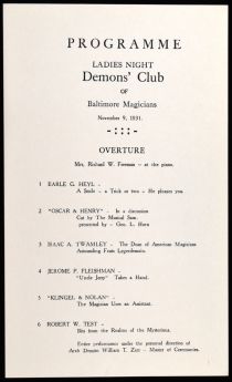 Ladies Night, Demons' Club of Baltimore Magicians