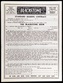 Standard Sharing Contract, The Blackstone Show