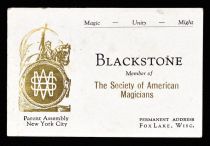 Early Blackstone S.A.M. Business Card