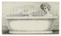 Bathing Woman Advertising Card