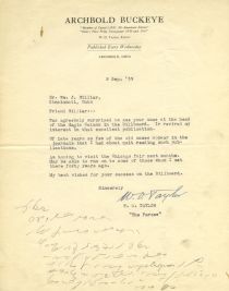 W.O. Taylor TLS to William Hilliar