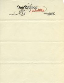 Don Redmon Stationary