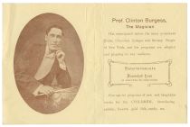 Prof. Clinton Burgess, The Magician and Entertainer