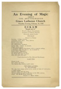 Eckam, an Evening of Magic Program