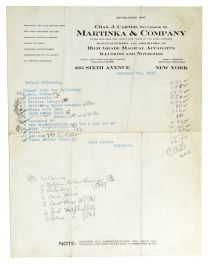 Otto Waldmann Typed Letter