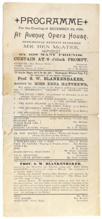 Professor Blankenbaker Broadside