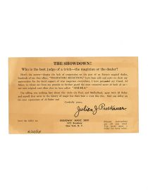 Al Baker/Broadway Magic Shop postcard