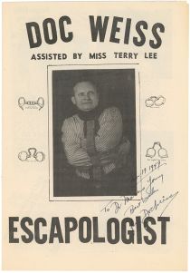 Doc Weiss Escapologist Brochure (Inscribed and Signed)