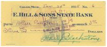 Harry Blackstone Signed Check