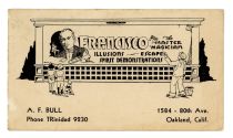 Francisco the Master Magician Business Card (Inscribed and Signed)