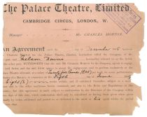 T. Nelson Downs Palace Theatre Contract