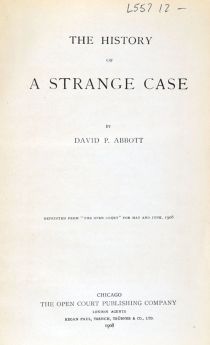 The History of a Strange Case