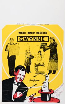 World Famous Magician Gwynne Signed Poster