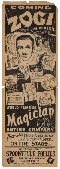 Coming Zogi in Person Broadside