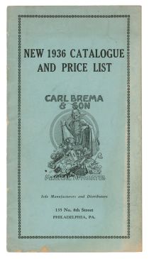Carl Brema & Son New 1936 Catalogue and Price List