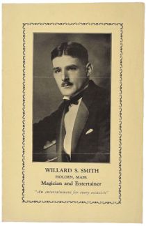 Willard S. Smith, Magician and Entertainer Brochure