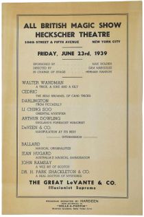 All British Magic Show at Heckscher Theatre