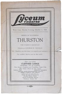 Order of Illusions: Thurston, The Famous Magician