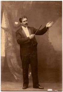 Edward Reno with Wand Card Photograph