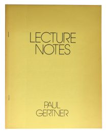 Lecture Notes