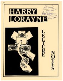 Harry Lorayne Lecture Notes (Inscribed and Signed)