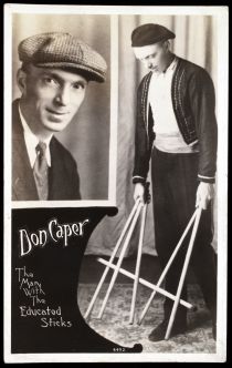 The Man with the Educated Sticks Postcard