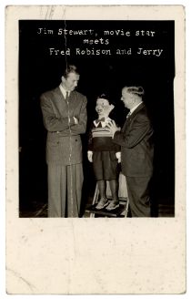 Jim Stewart Meets Fred Robinson Postcard