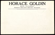 Horace Goldin Postcard