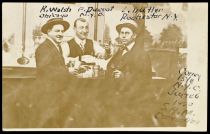 Russ Walsh, Frank Durcot and L. Butler Postcard