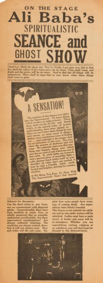 Ali Baba's Ghost Show Broadside