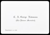 Newmann, The Pioneer Mentalist Business Card