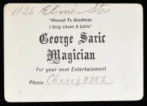 George Saric, Magician Throw-Out Card