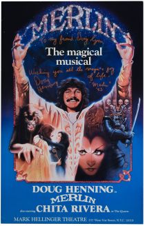 Doug Henning Signed Merlin Window Card