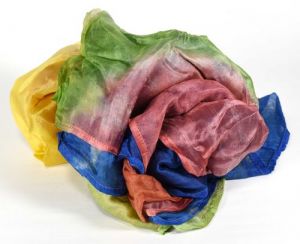 Four Large Tie-Dye Silks