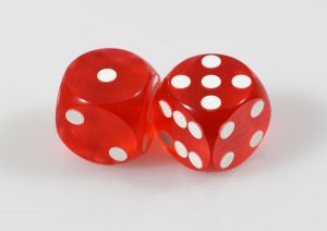 Vintage Crooked Magnetized Dice Pair