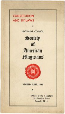 Society of American Magicians 1946 Constitution and By-Laws