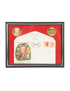 Framed Houdini First Day Covers and Tokens