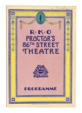 Cardini, R.K.O. Proctor's 86th Street Theatre Program
