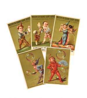 Five Trade Cards for Maison du Grand Saint Denis
