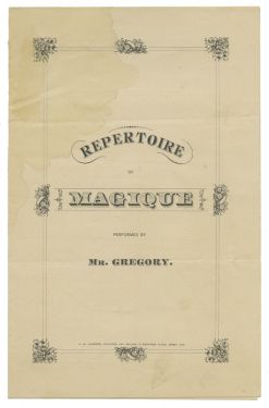 Repertoire of Magique Performed by Mr. Gregory